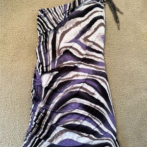 Arden B. One Shoulder Zebra Print Dress